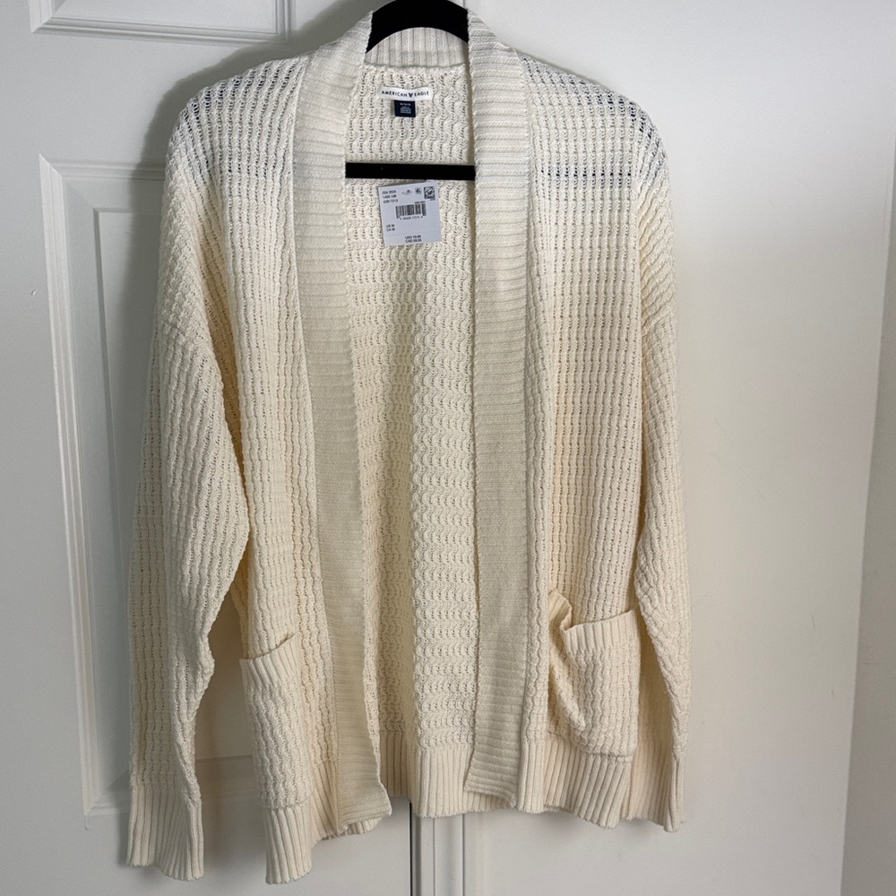 American Eagle Outfitters Ivory Knit Sweater